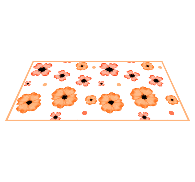 Dywan winylowy w kwiaty i rośliny tło wzorzyste - TenStickers