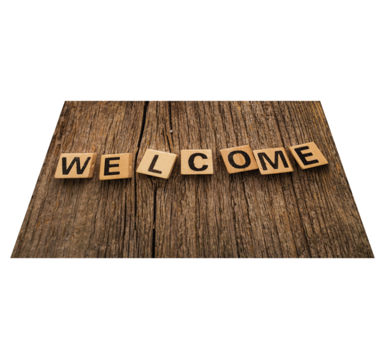 Dywan winylowy napisy drewniany alfabet mile widziany - TenStickers
