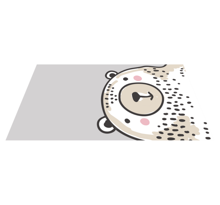 Dywan winylowy dla dzieci kształt twarzy niedźwiedzia - TenStickers