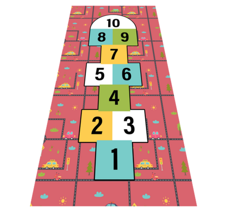 Dywan winylowy z grami czas gry w klasy - TenStickers