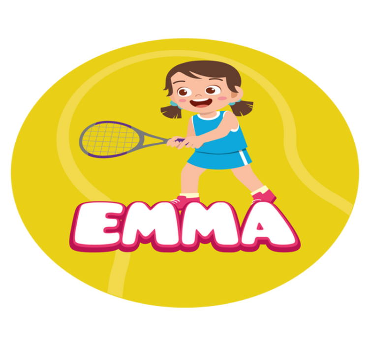 Dywan winylowy z imieniem spersonalizowany tenis - TenStickers