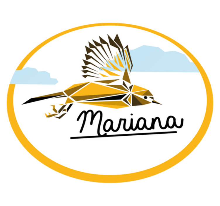 Dywan winylowy z imieniem spersonalizowany ptak - TenStickers