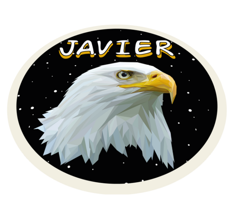 Dywan winylowy z imieniem konfigurowalny orzeł - TenStickers