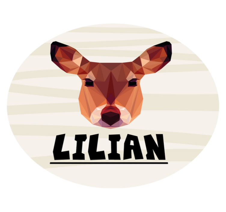 Dywan winylowy z imieniem konfigurowalny jeleń - TenStickers
