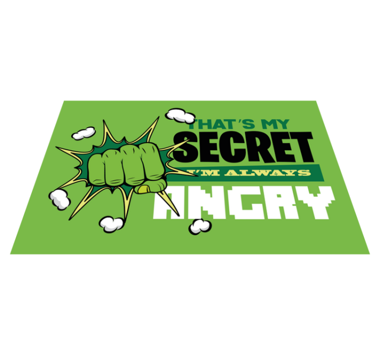 Dziecięcy dywan winylowy Zawsze jestem zły - TenStickers