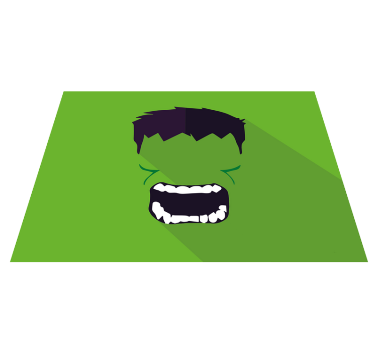 Dziecięcy dywan winylowy Zielony superbohater - TenStickers