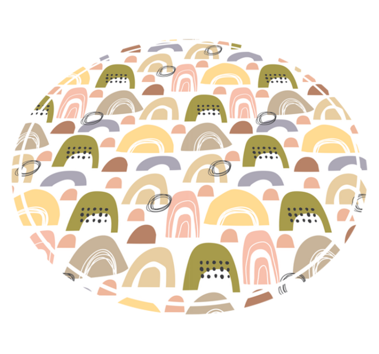 Skandynawski dywan winylowy Nordycki wzór tęczy - TenStickers