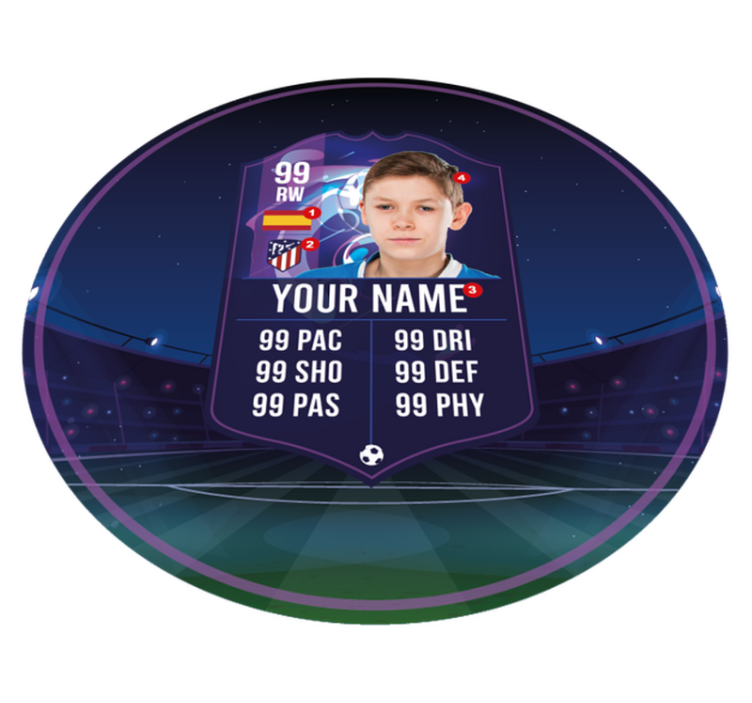 Dywan winylowy dla nastolatków karta piłkarza - TenStickers