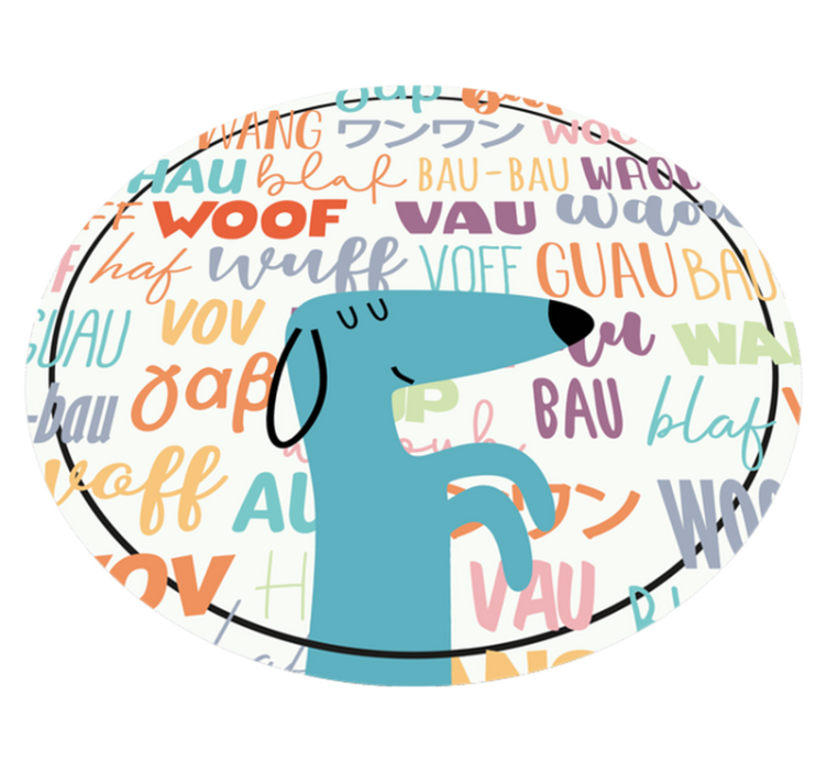 Dywan winylowy w zwierzaki szczeknięcie psa - TenStickers