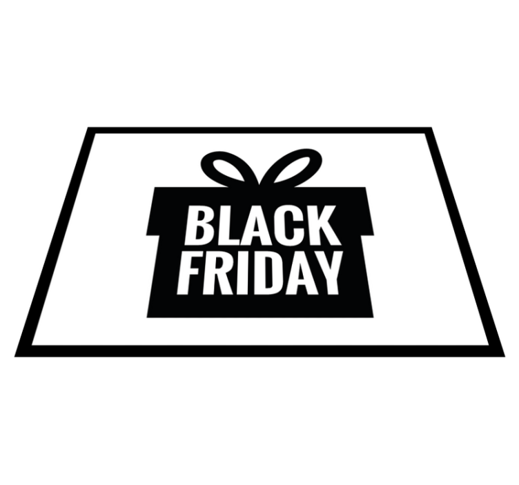 Dywan winylowy Black Friday pudełko na czarny piątek - TenStickers
