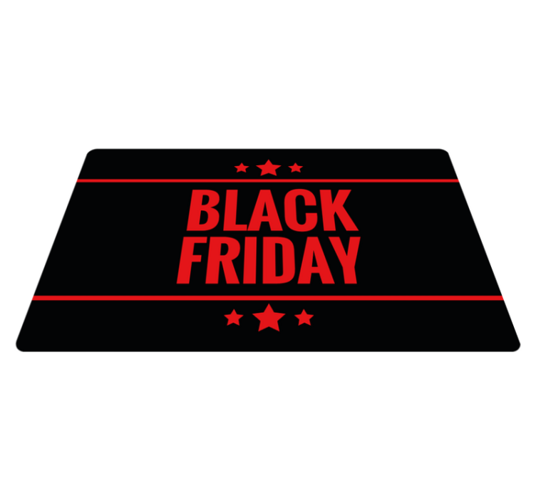 Dywan winylowy Black Friday tekst na czarny piątek - TenStickers
