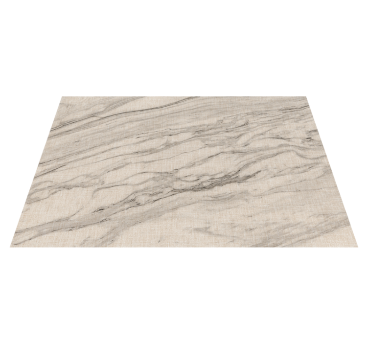 Dywan winylowy marmurowy kość słoniowa z czarnymi deta - TenStickers