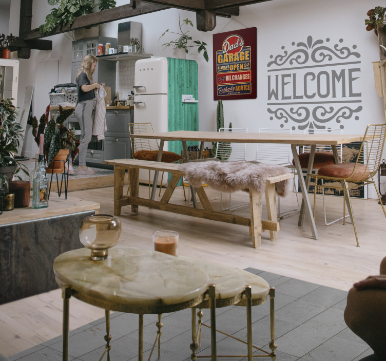 Dywan winylowy tekstura Betonowy kolaż - TenStickers