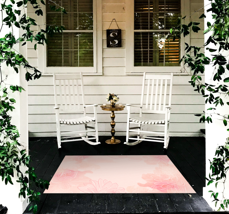 Dywan winylowy w kwiaty i rośliny kwiatowy spokój - TenStickers