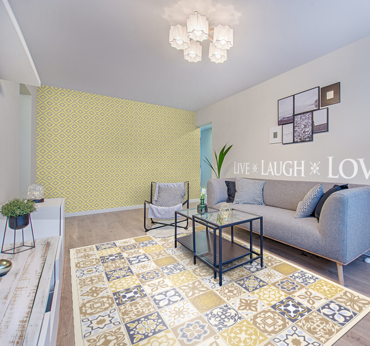 Wapienny dywan z płytek hiszpańskich - TenStickers