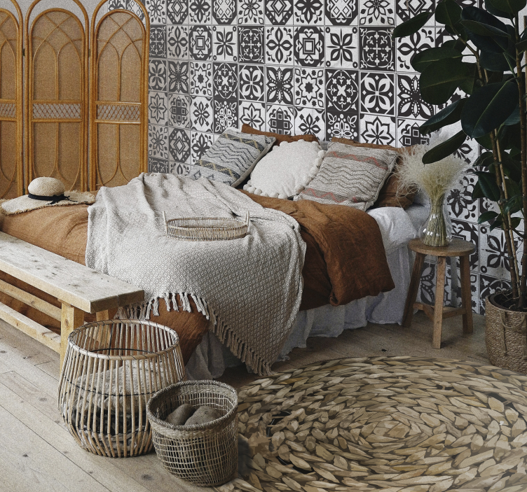 Dywaniki do salonu imitacja liny w stylu vintage - TenStickers