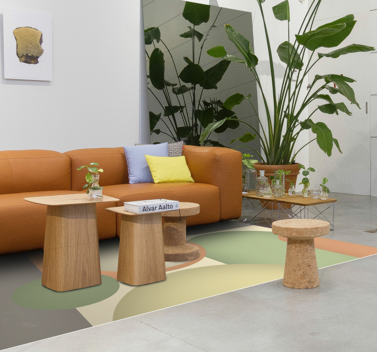 Nowoczesny dywan winylowy współczesne wzory kołowe - TenStickers