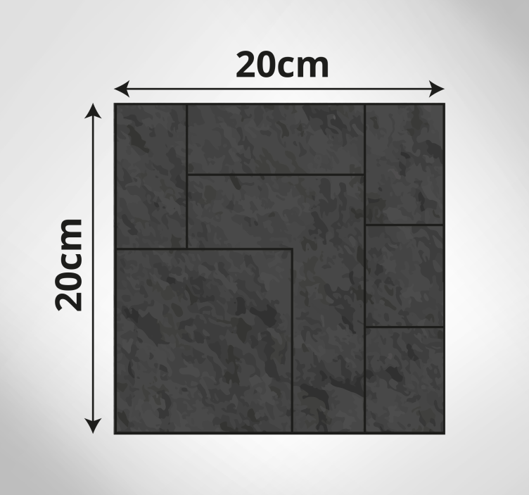 Dywan winylowy imitacja płytek Nieregularne kwadraty z czarnego m - TenStickers