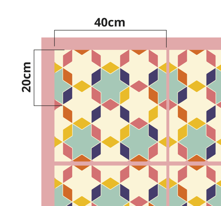 Kolorowe płytki dywanowe - TenStickers