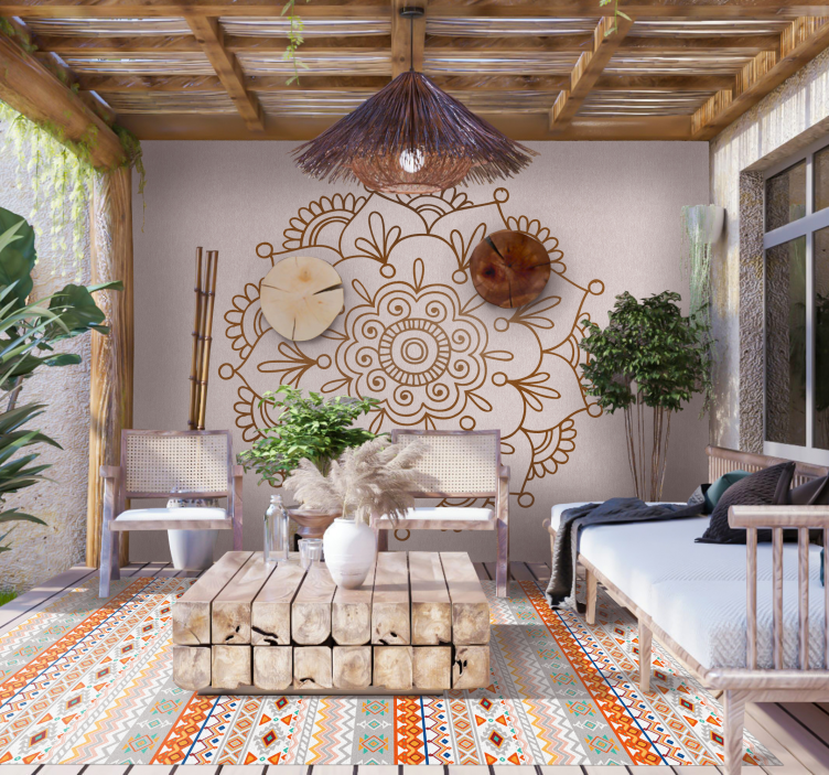 Dywan winylowy etniczny wzór w stylu boho - TenStickers