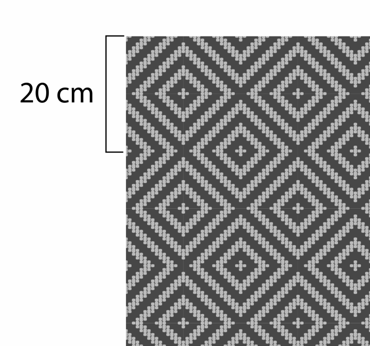 Dywan winylowy do kuchni szare romby - TenStickers