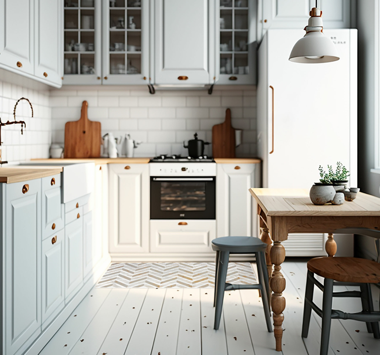 Płytki podłogowe z białego marmuru - TenStickers