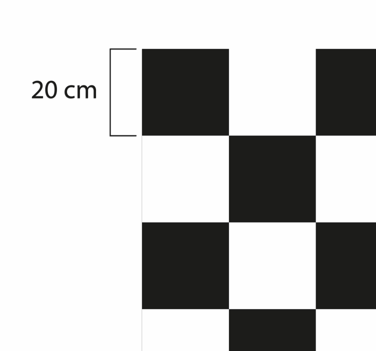 Dywan winylowy do kuchni czarno-biała szachownica - TenStickers