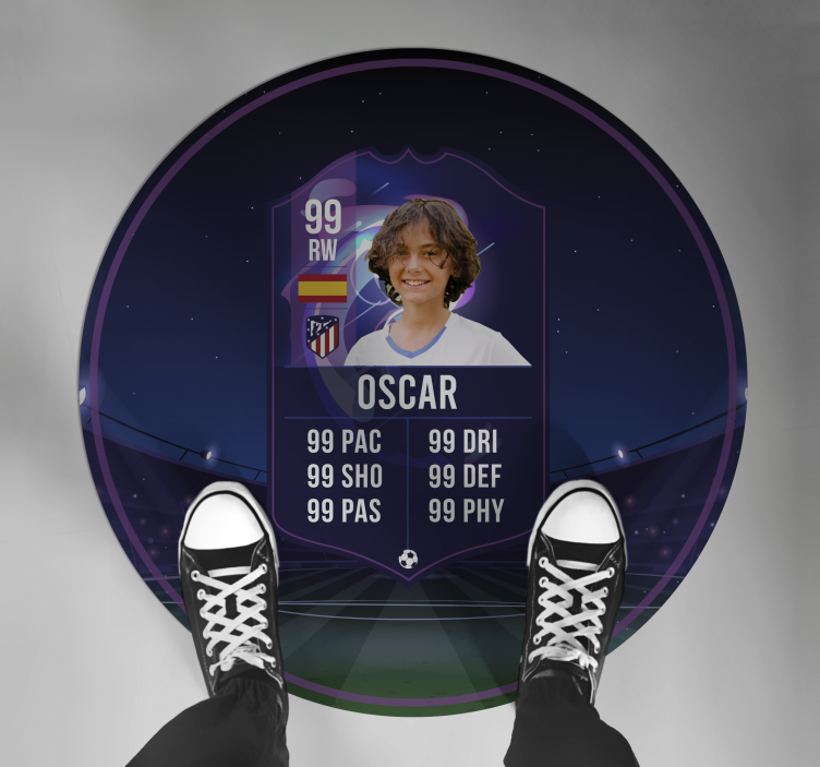 Dywan winylowy dla nastolatków karta piłkarza - TenStickers