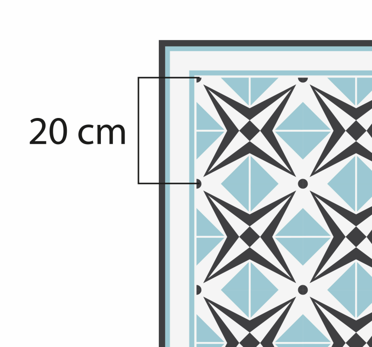 Dywan winylowy z mozaiką motyw gwiazdy niebieskiej - TenStickers