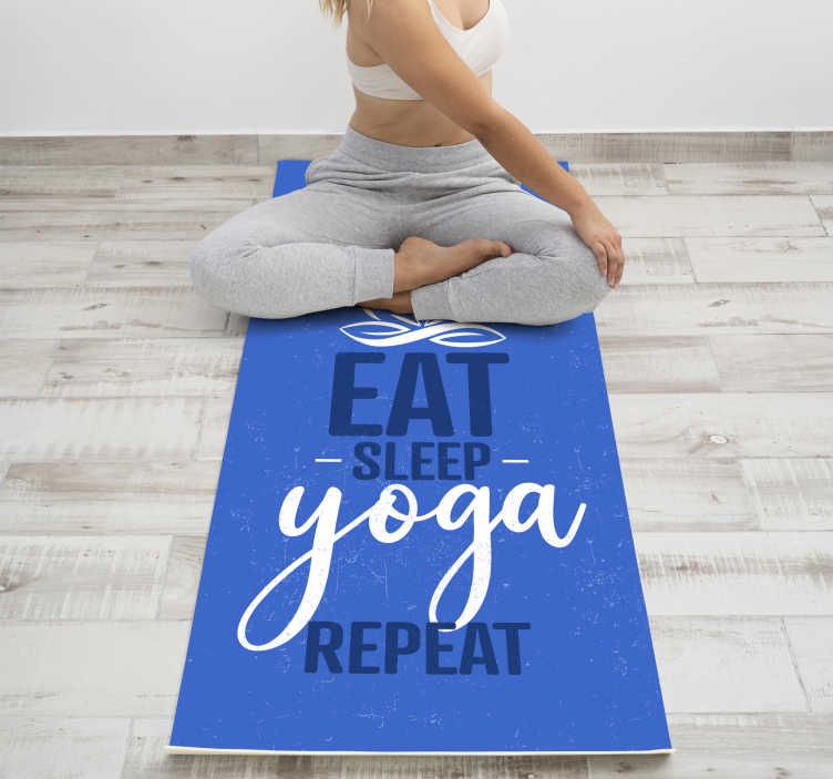 Dywan winylowy mandala eat sleep yoga repeat - TenStickers