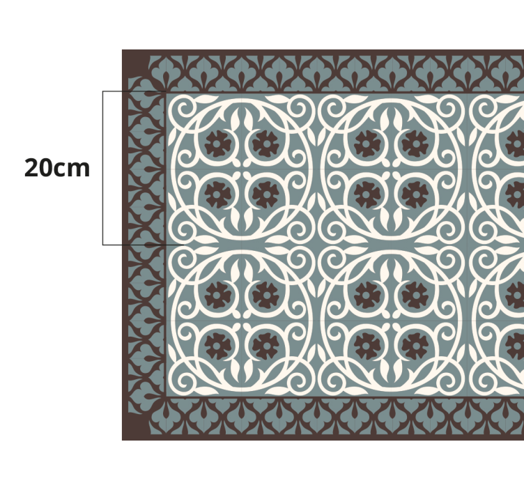 Dywan winylowy do łazienki kompozycja elementów kwiatowych - TenStickers
