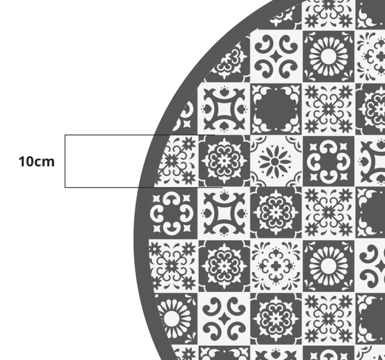 Szarobiały dywanik winylowy do sypialni z kafelkami - TenStickers