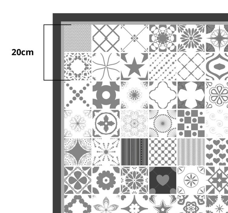 Dywan winylowy płytki kompozycja płytek patchworkowych - TenStickers
