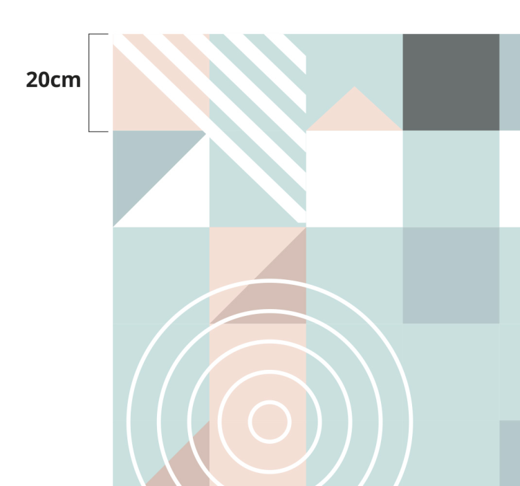 Dywan winylowy wzór geometryczny motyw abstrakcyjny - TenStickers