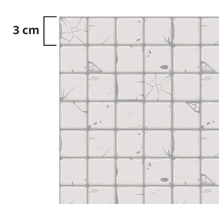 Dywan winylowy do salonu Stara biała ściana z płytek - TenStickers