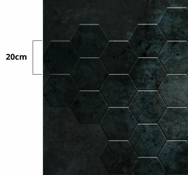 Dywan winylowy imitacja płytek wzór sześciokątny - TenStickers