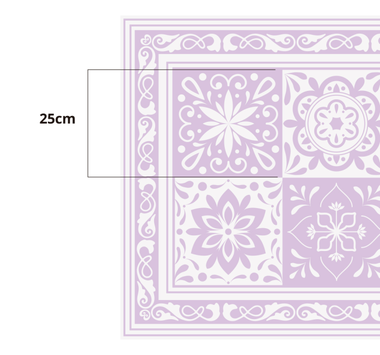 Azulejos hidráulicos color malva dywan z płytek - TenStickers