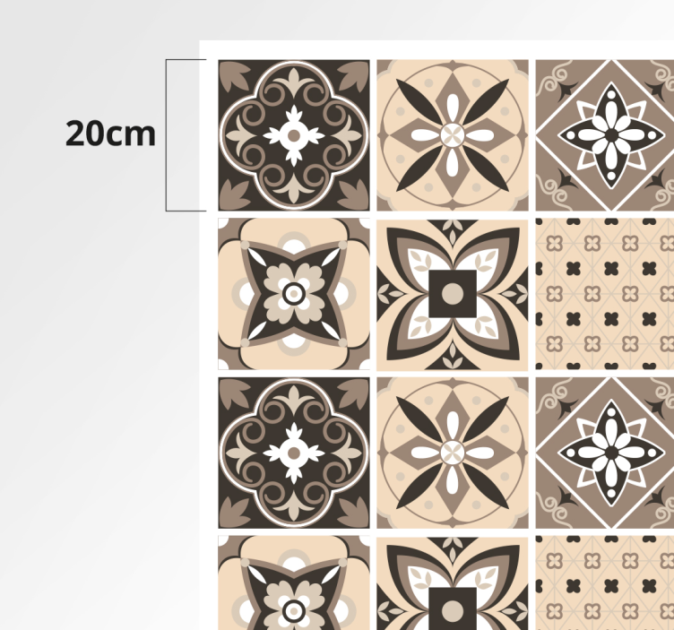 Dywan winylowy imitacja płytek geometric Tile Pattern - TenStickers