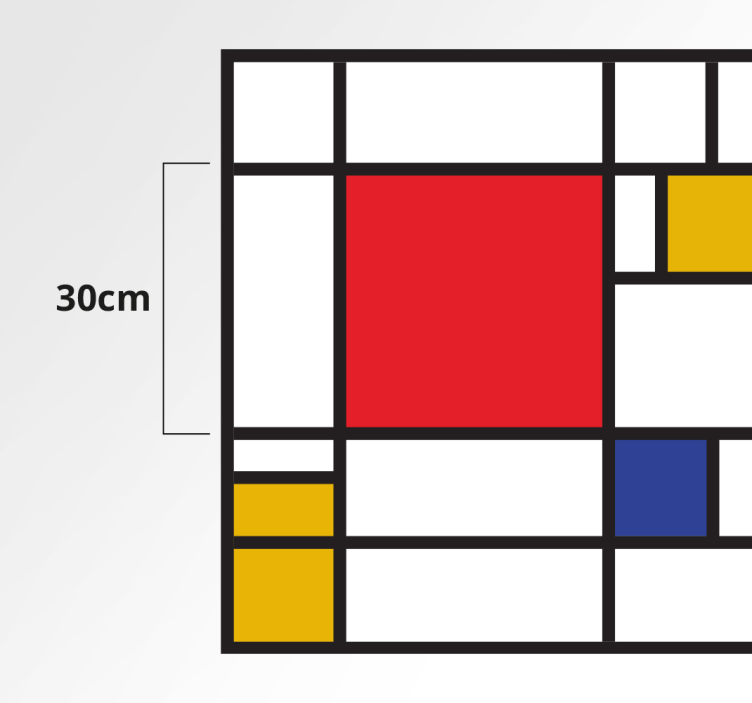 Geometryczne dywany mondrian art - TenStickers