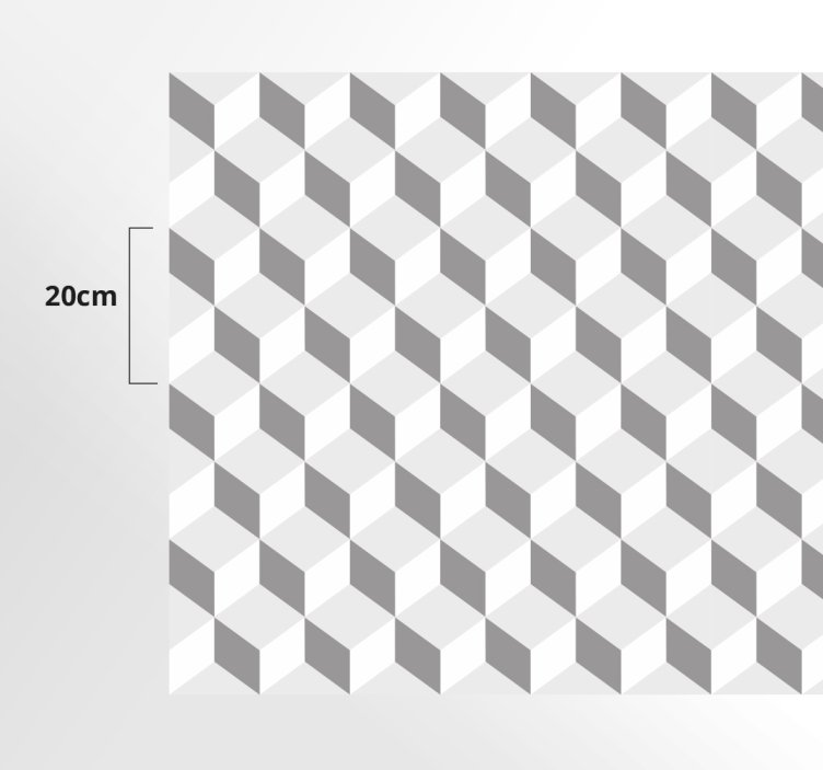 Dywan winylowy do kuchni szare kostki - TenStickers