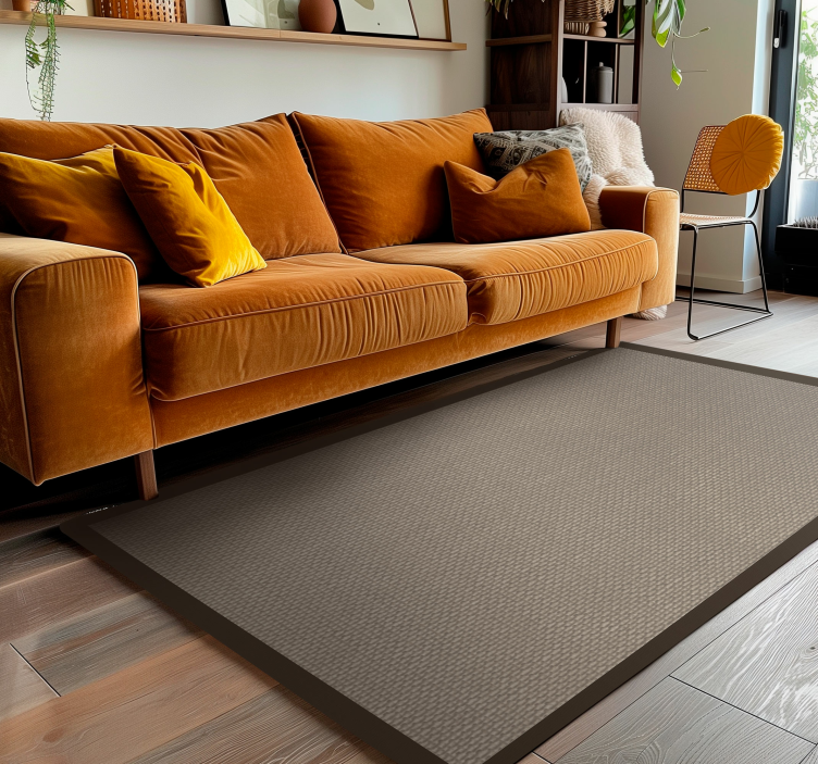 Beżowy dywan winylowy ciemniejszy kolor konturu - TenStickers