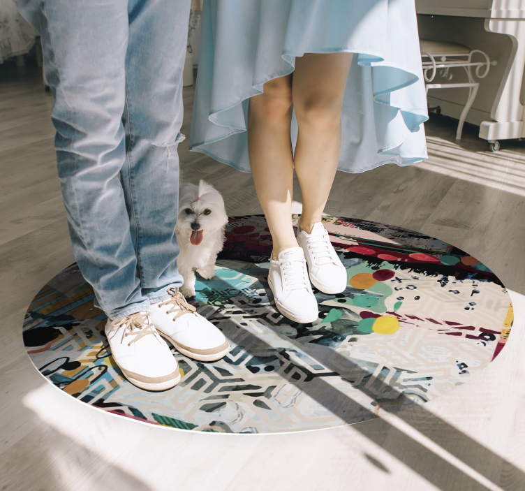 Nowoczesny dywan winylowy sztuka miejska - TenStickers