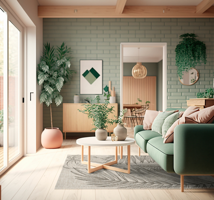 Dywan w kwiaty i rośliny efekt tropikalny - TenStickers