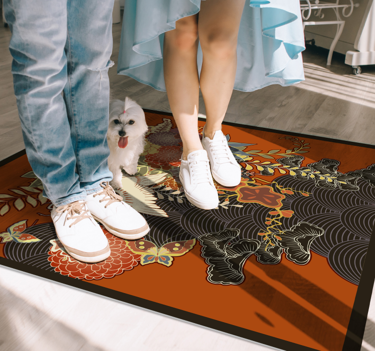 Dywan kwiatowy - TenStickers