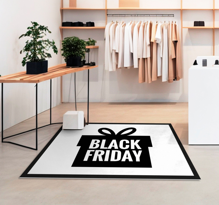 Dywan winylowy Black Friday pudełko na czarny piątek - TenStickers