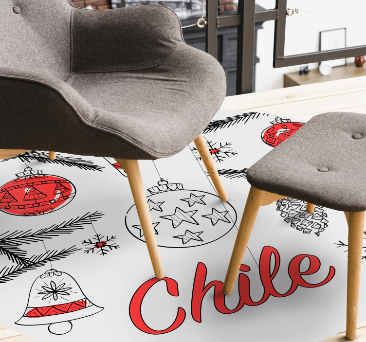 Dywan winylowy Boże Narodzenie chile świąteczna dekoracja - TenStickers