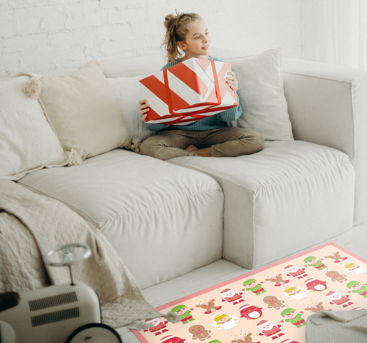 Dywan winylowy Boże Narodzenie świąteczne postacie - TenStickers