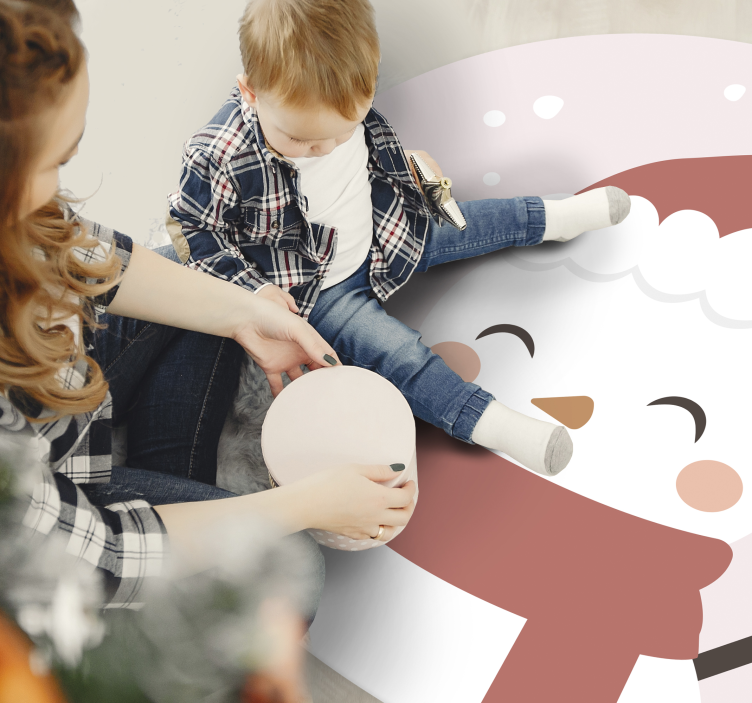 Dywan winylowy Boże Narodzenie wesoły bałwan - TenStickers