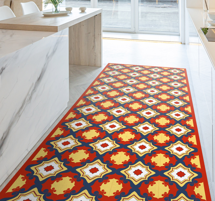 Dywan winylowy Czerwone płytki - TenStickers