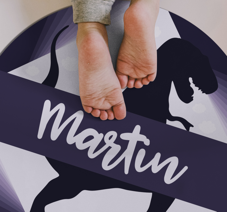 Dywan winylowy dla dzieci Dinozaur z imieniem - TenStickers